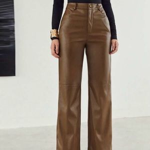 Pleather Palazzo PU Pants